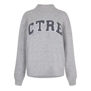 Couture Womens/Ladies Club Knitted Crew Neck Sweater / Gray
